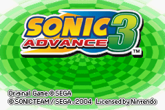 Sonic Advance 3 Title Screen